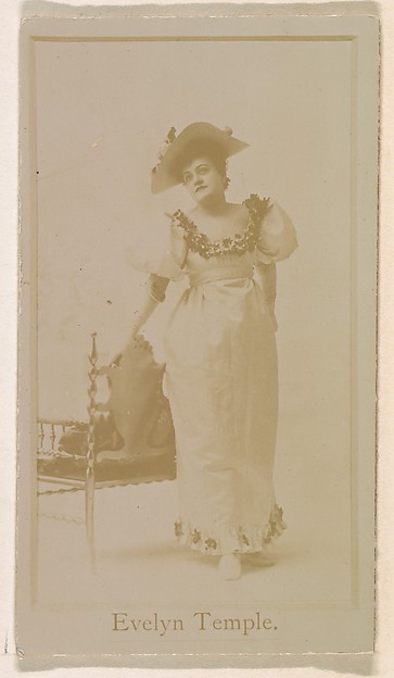 Kinney Brothers Tobacco Company, Evelyn Temple, from the Actresses series (N245) issued by Kinney Brothers to promote Sweet Caporal Cigarettes