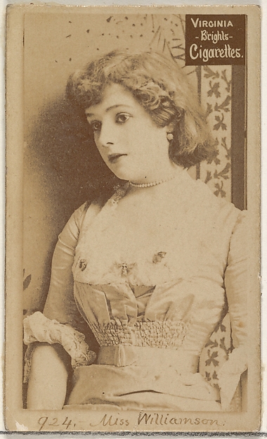 Allen & Ginter, Card 924, Miss Williamson, from the Actors and Actresses series (N45, Type 2) for Virginia Brights Cigarettes