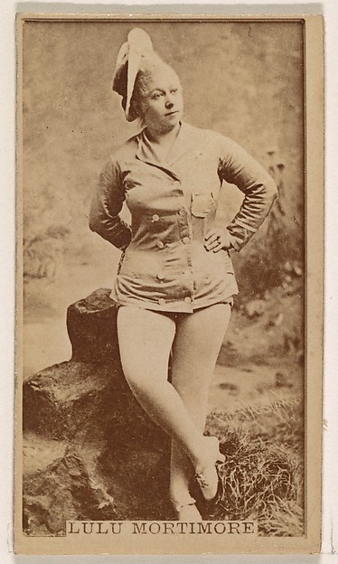 Kinney Brothers Tobacco Company, Lulu Mortimore, from the Actresses series (N245) issued by Kinney Brothers to promote Sweet Caporal Cigarettes
