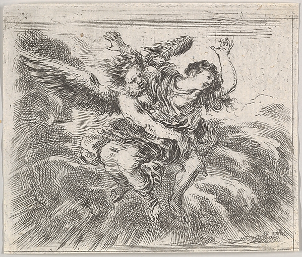 Stefano della Bella, Boreas and Orithyia, from "Game of Mythology" (Jeu de la Mythologie)