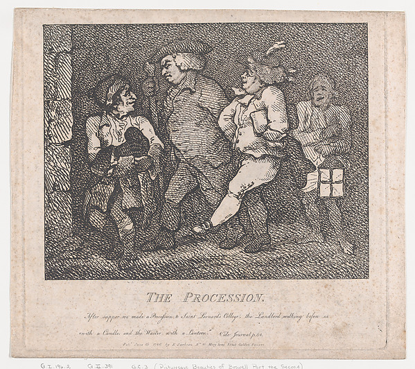 Thomas Rowlandson, The Procession (Picturesque Beauties of Boswell, Part the Second)