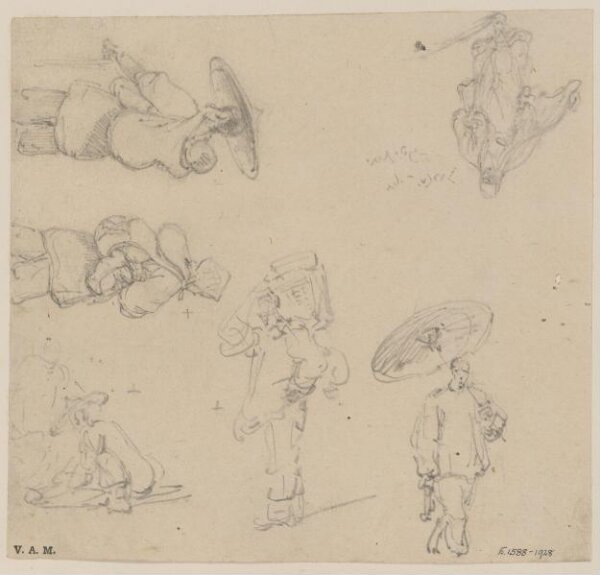 George Chinnery, Six sketches of Chinese figures