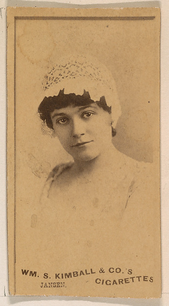 William S. Kimball & Company, Miss Jansen, from the Actresses series (N203) issued by Wm. S. Kimball & Co.
