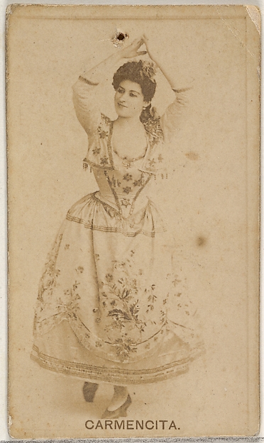 Allen & Ginter, Carmencita, from the Actors and Actresses series (N45, Type 8) for Virginia Brights Cigarettes