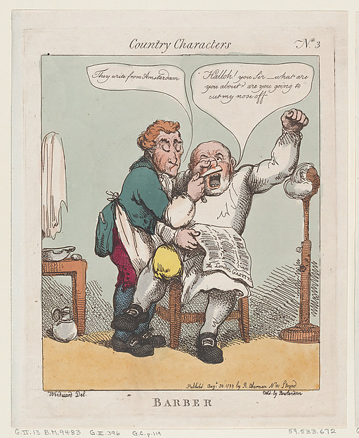 Thomas Rowlandson, Barber