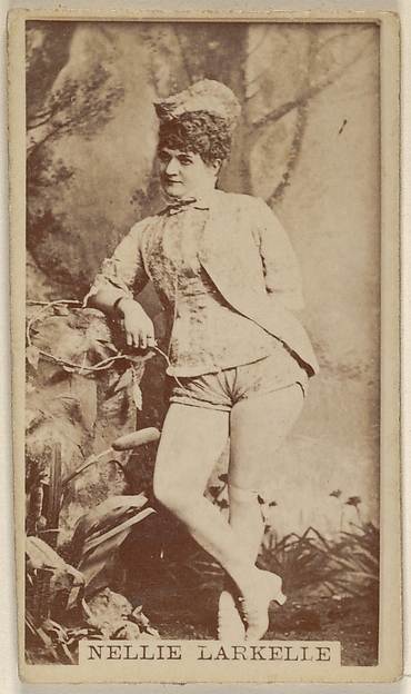 Allen & Ginter, Nellie Larkelle, from the Actors and Actresses series (N45, Type 8) for Virginia Brights Cigarettes