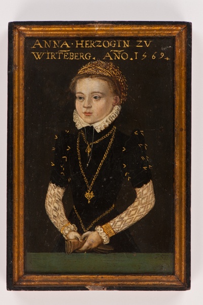 Unknown artist, Miniaturporträt der Herzogin Anna von Württemberg