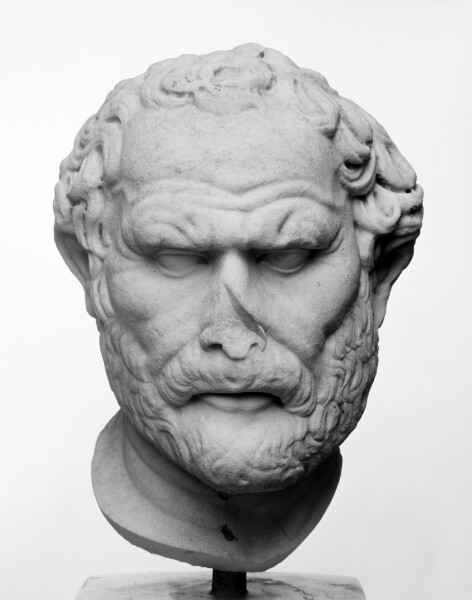 Unknown, Imitation of the Head of Demosthenes Worked for Insertion into a Statue