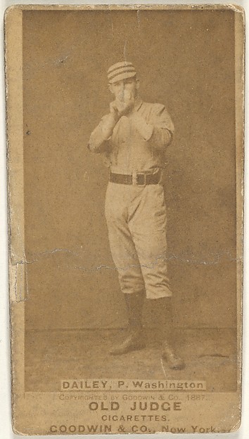 Goodwin & Company, Edward M. Daily, Pitcher, Washington Nationals, from the Old Judge series (N172) for Old Judge Cigarettes