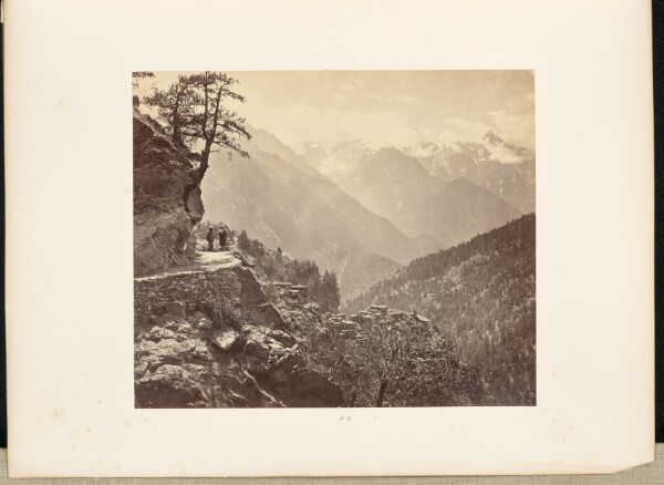 Samuel Bourne, The View from the New Road at Pangi - the Great Chini Peaks in the Background