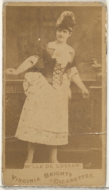 Allen & Ginter, M'lle de Lussan, from the Actors and Actresses series (N45, Type 1) for Virginia Brights Cigarettes