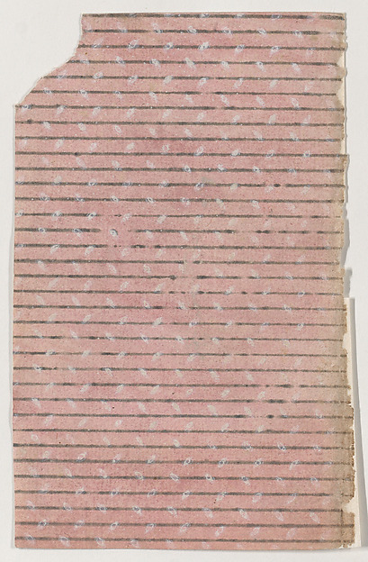 Anonymous, Sheet with overall pattern of stripes and dashes