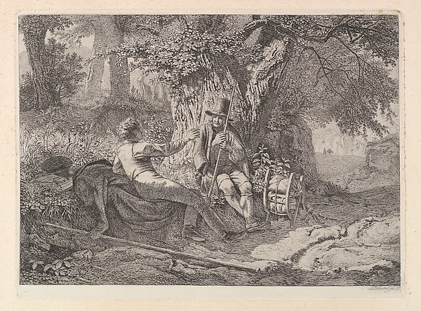 Johann Christoph Erhard, The Artist, Resting with his Guide