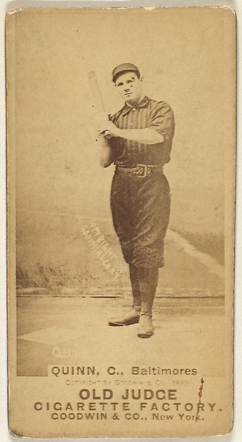Goodwin & Company, Quinn, Catcher, Baltimore Orioles, from the Old Judge series (N172) for Old Judge Cigarettes