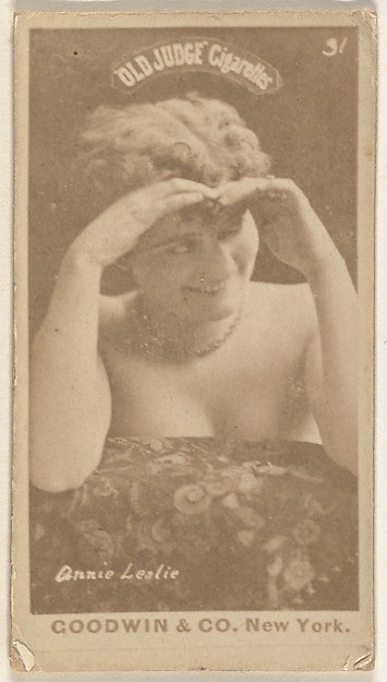 Goodwin & Company, Annie Leslie, from the Actors and Actresses series (N171) for Old Judge Cigarettes