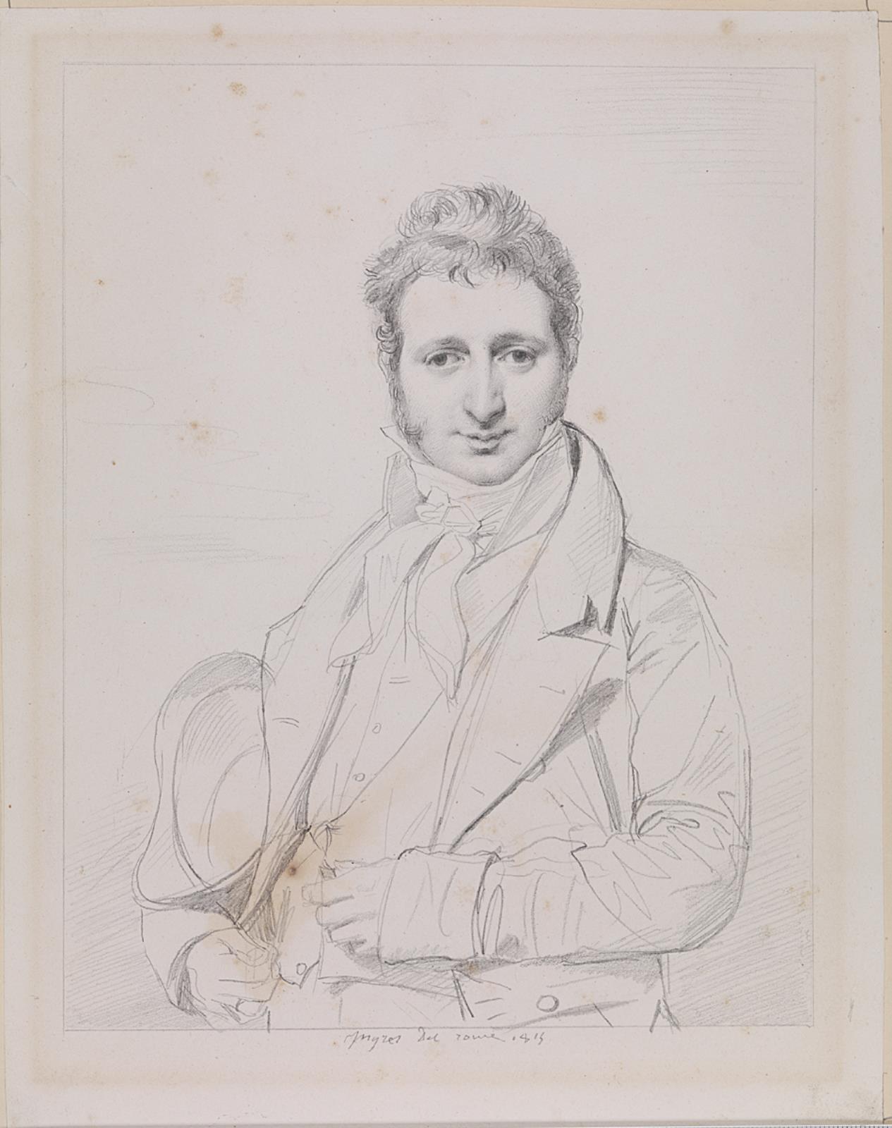 Jean-Auguste-Dominique Ingres, Portræt af vedutemaleren og grafikeren Jean-Charles-Chrysostome Pecharman, Baron de Vèze (1788-1854)