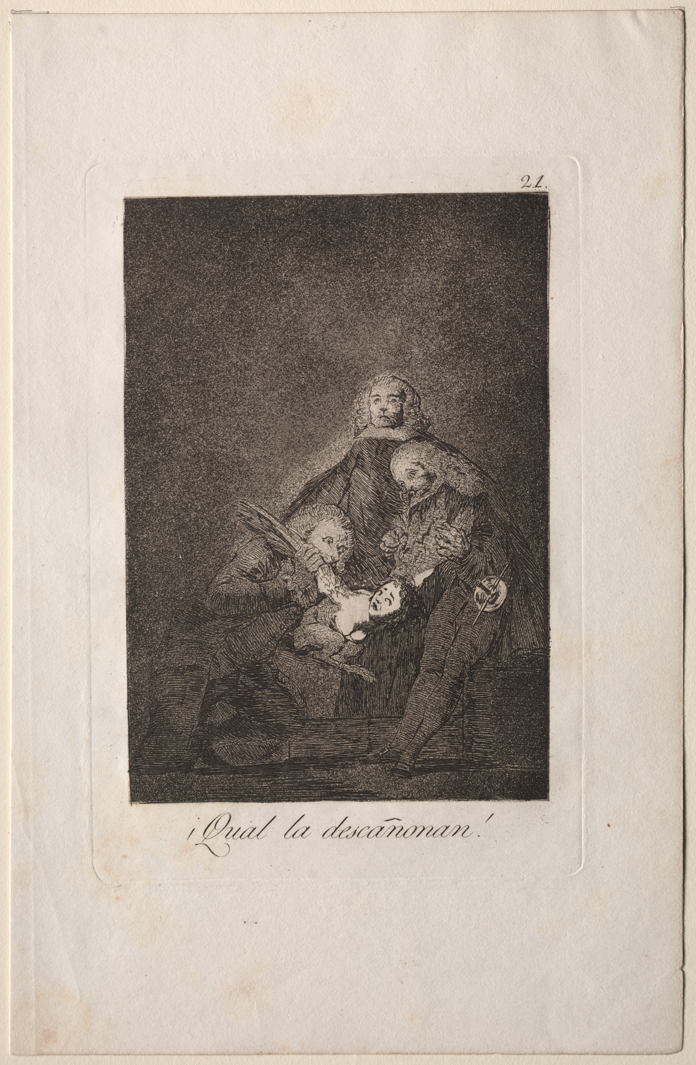 Francisco de Goya, How They Pluck Her!, Plate 21