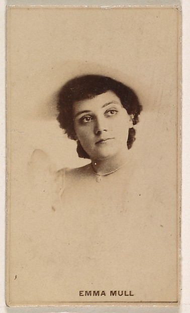 Kinney Brothers Tobacco Company, Emma Mull, from the Actresses series (N245) issued by Kinney Brothers to promote Sweet Caporal Cigarettes