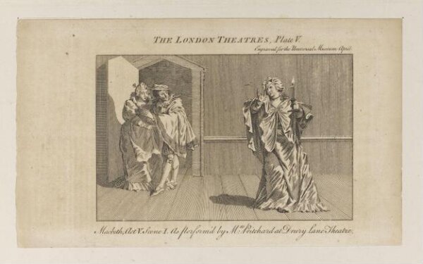 Unknown, Macbeth, Act V, Scene I as performed by Mrs Pritchard at Drury Lane Theatre