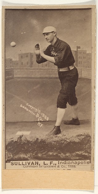 Goodwin & Company, Sullivan, Left Field, Indianapolis, from the Old Judge series (N172) for Old Judge Cigarettes