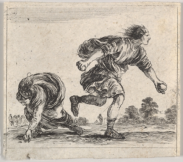 Stefano della Bella, Atalanta and Hippomenes, from "Game of Mythology" (Jeu de la Mythologie)