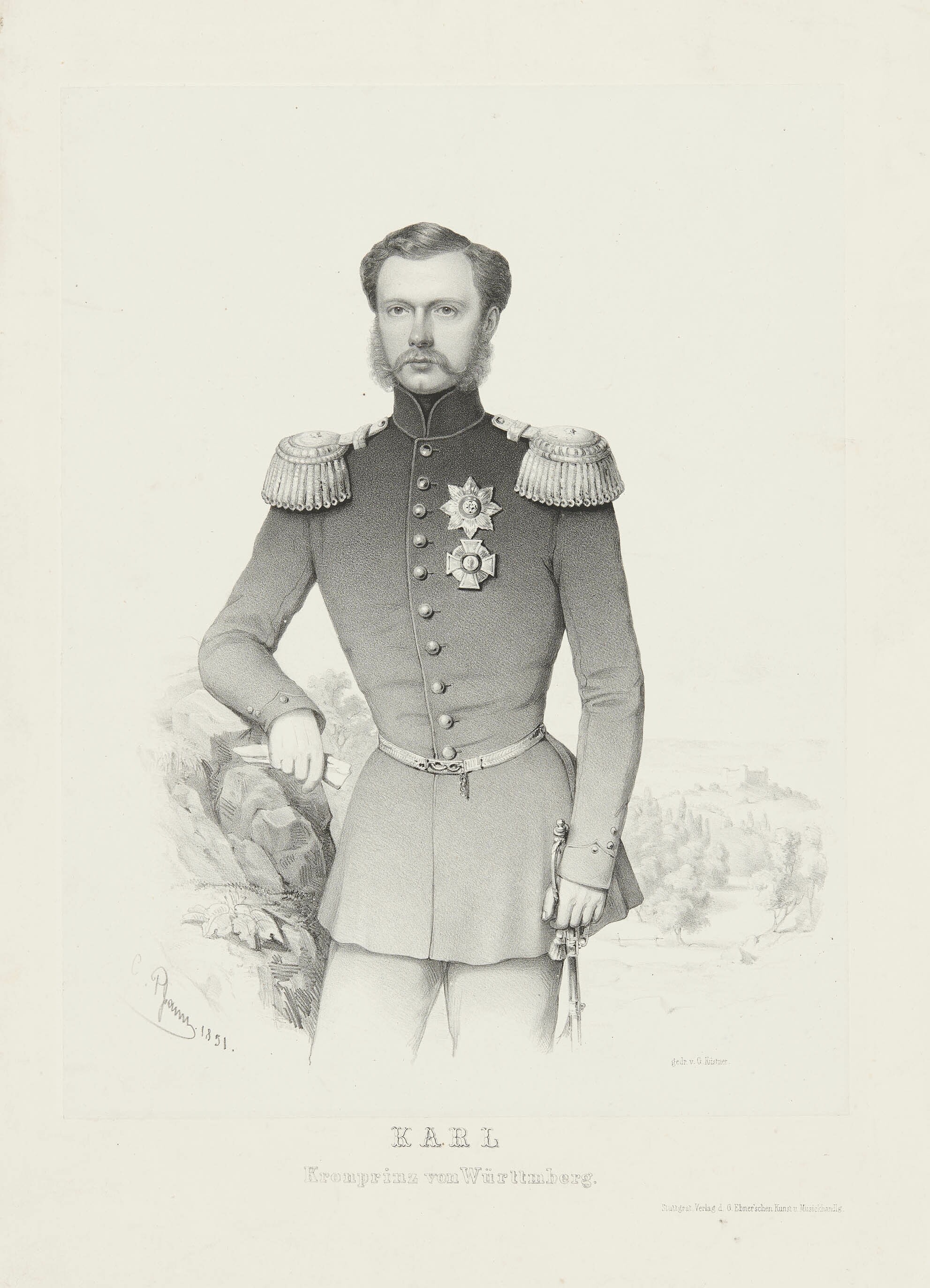 Christian Sigmund Pfann, Bildnis Kronprinz Karl von Württemberg