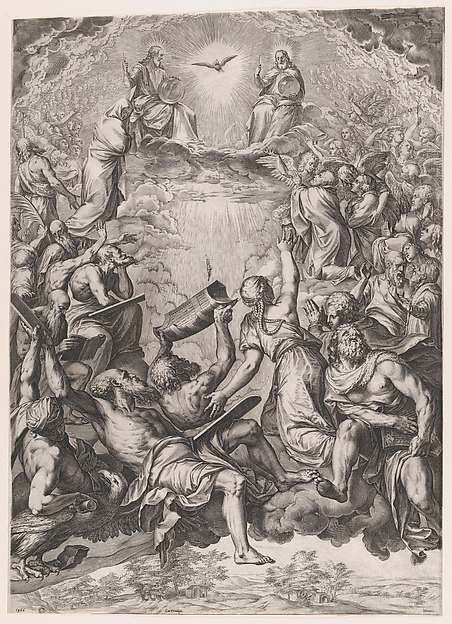 Cornelis Cort, The Adoration of the Trinity