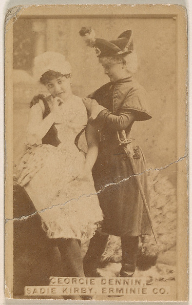 William S. Kimball & Company, Georgie Dennin and Sadie Kirby, Erminie Co., from the Actresses series (N203) issued by Wm. S. Kimball & Co.
