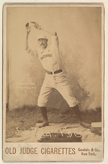 Goodwin & Company, John Reilly, 1st Base, Cincinnati, from the series Old Judge Cigarettes