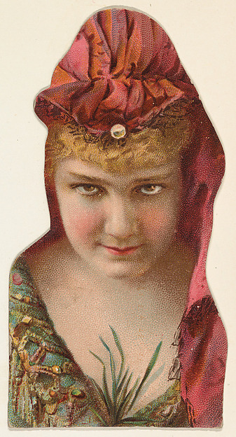 W. Duke, Sons & Co., Actress wearing leaves at neckline, from Stars of the Stage, Fourth Series (N132) issued by Duke Sons & Co. to promote Honest Long Cut Tobacco