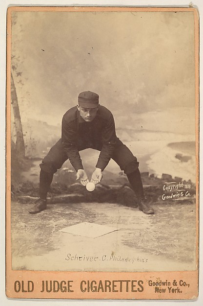 Goodwin & Company, Schriver, Catcher, Philadelphia, from the series Old Judge Cigarettes
