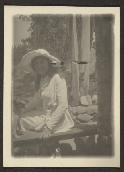 Louis Fleckenstein, [Florence Sitting with Dog]