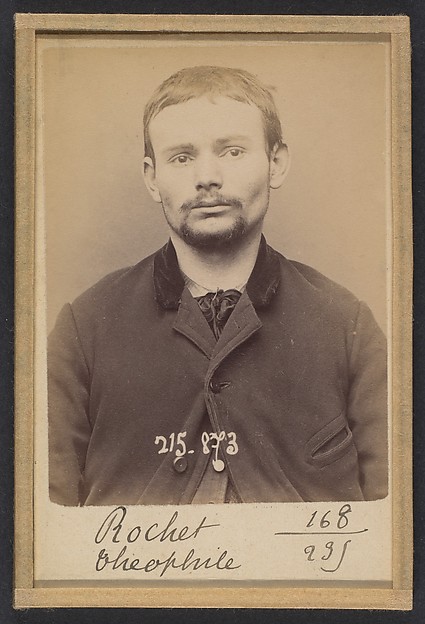 Alphonse Bertillon, Rochet. Théophile. 24 ans, né à Rennes (Ille-et-Vilaine) le 7/6/69. Cordonnier. Anarchiste. 18/3/94.
