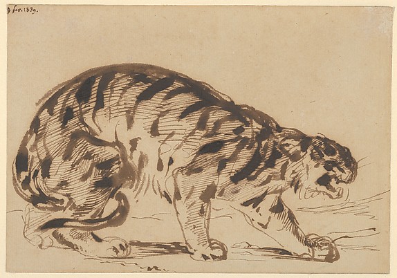 Eugène Delacroix, Crouching Tiger