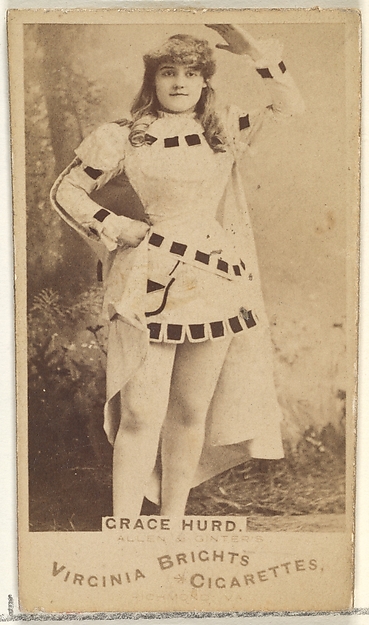 Allen & Ginter, Grace Hurd, from the Actors and Actresses series (N45, Type 1) for Virginia Brights Cigarettes