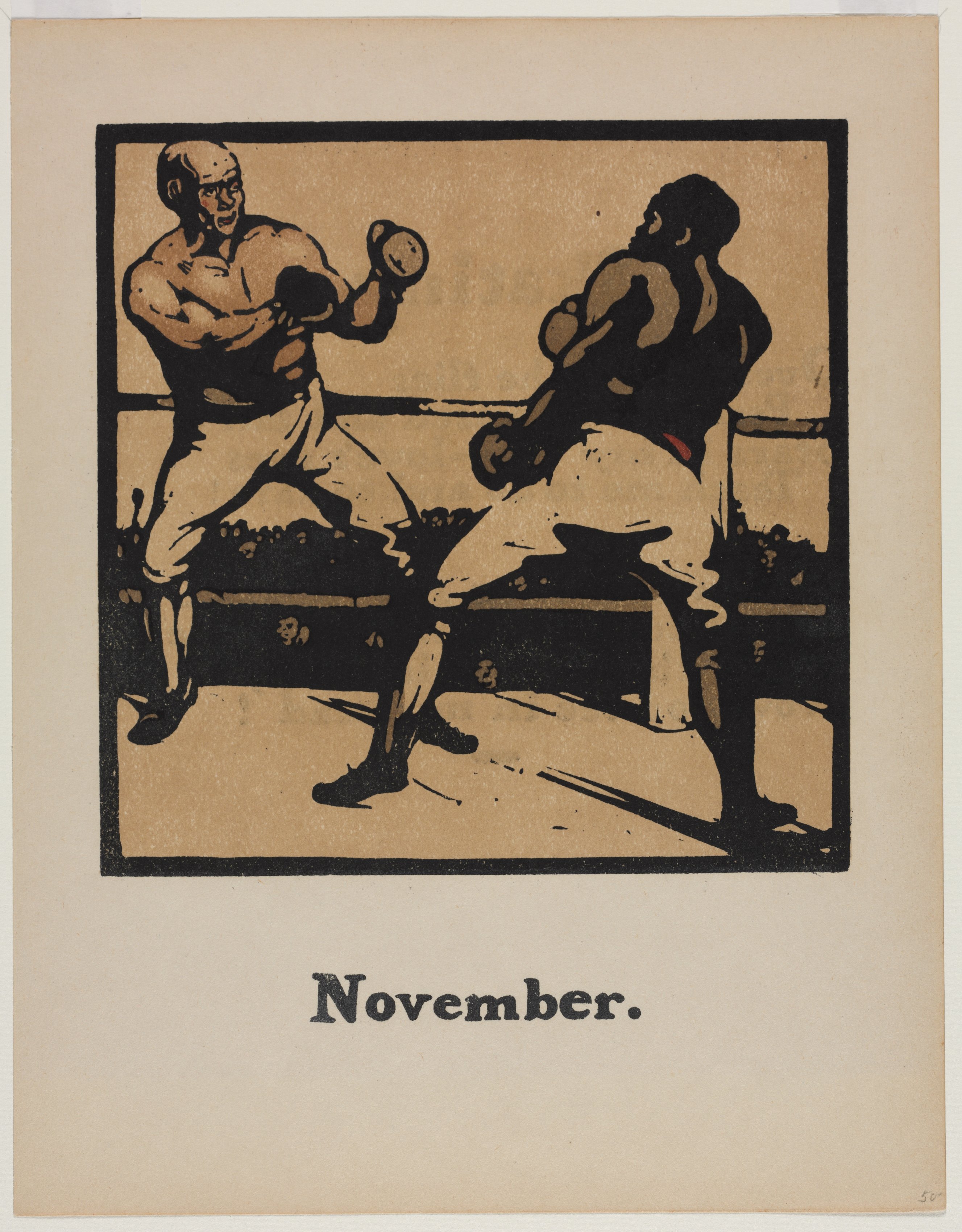 William Nicholson, An Almanac of Twelve Sports: Boxing