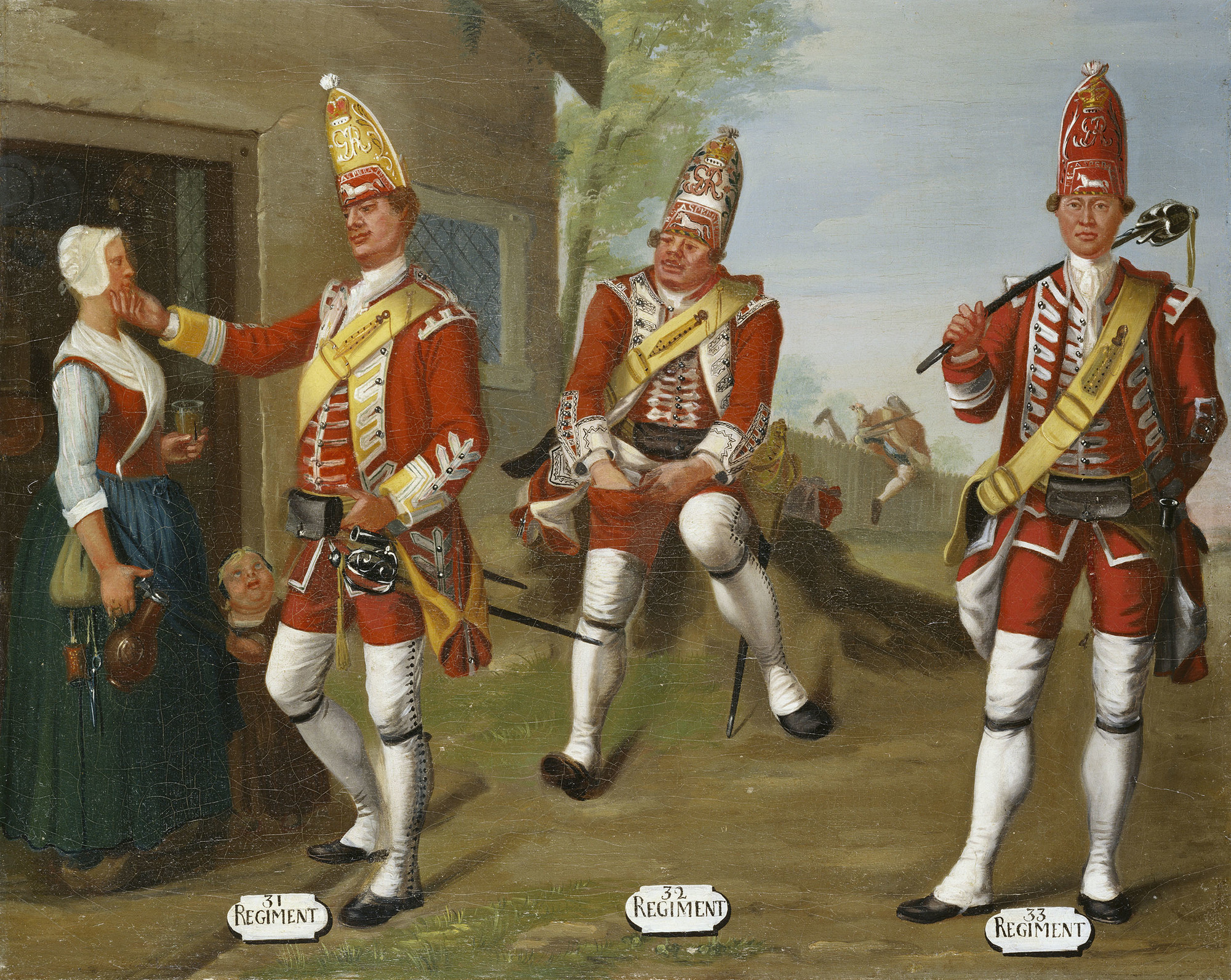 David Morier, Grenadiers, 31st, 32nd and 33rd Regimants of Foot, 1751