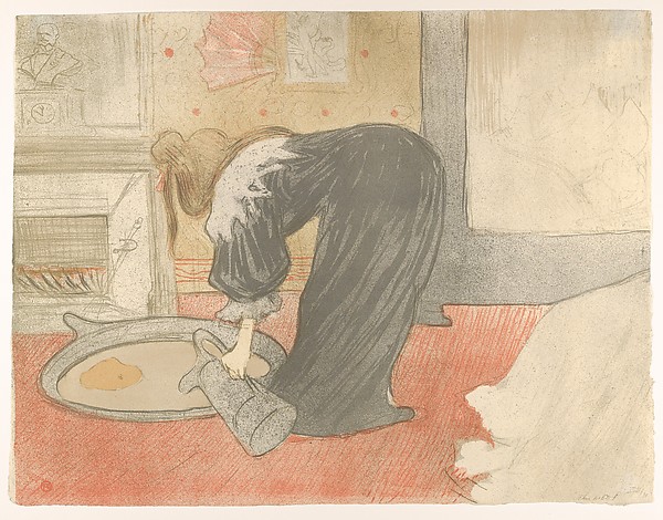 Henri de Toulouse-Lautrec, Filling a Tub, from "Elles"