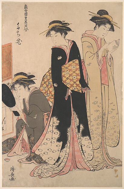 Torii Kiyonaga, Three Geishas of Tachibana Street in Their Room