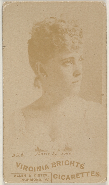 Allen & Ginter, Card 525, Marie St. John, from the Actors and Actresses series (N45, Type 6) for Virginia Brights Cigarettes