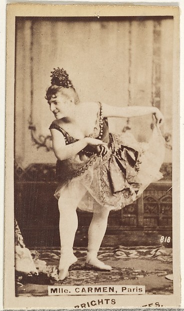 Allen & Ginter, Mlle. Carmen, Paris, from the Actors and Actresses series (N45, Type 1) for Virginia Brights Cigarettes