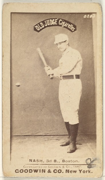 Goodwin & Company, Nash, 3rd Base, Boston, from the Old Judge series (N172) for Old Judge Cigarettes