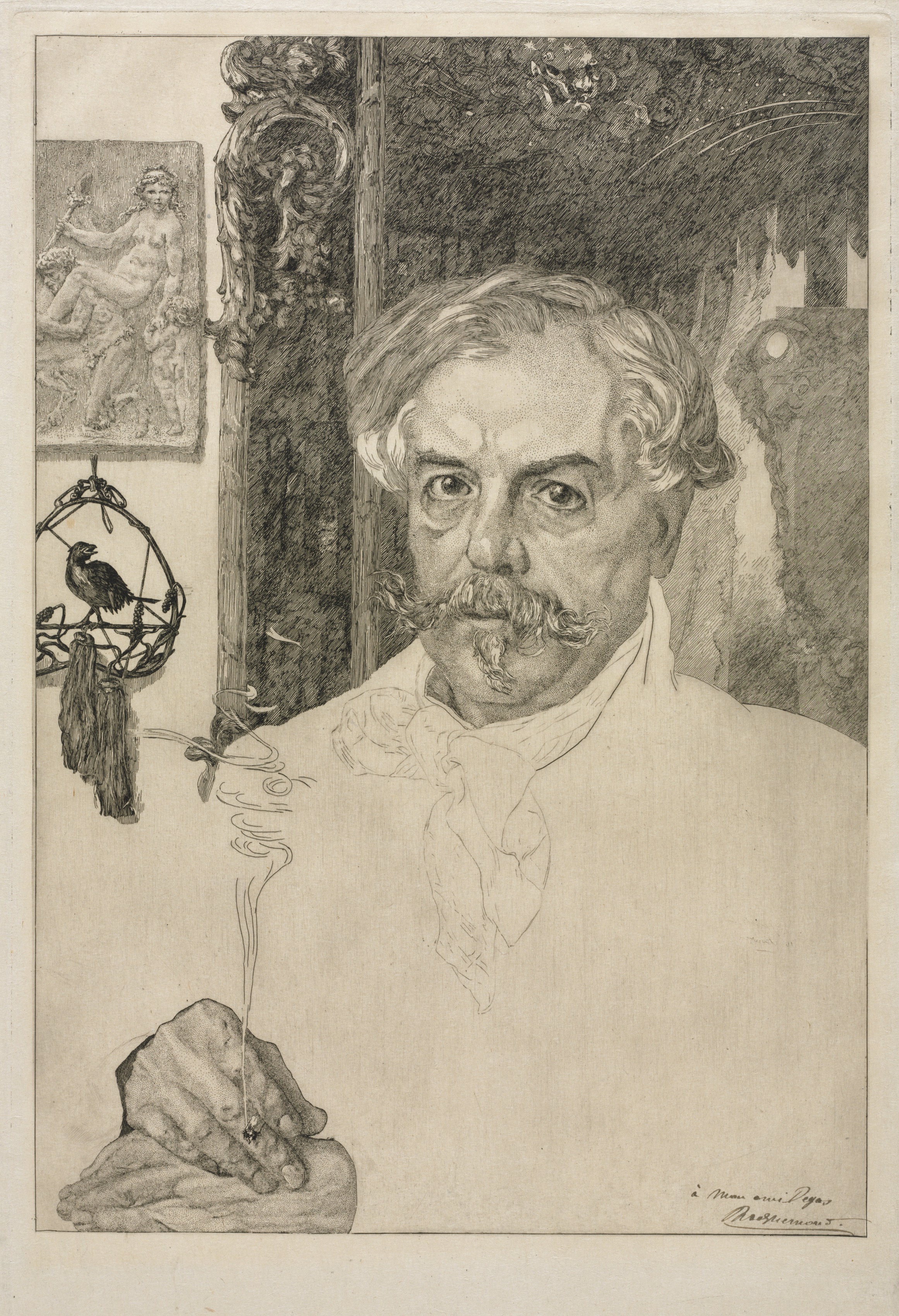 Félix Bracquemond, Portrait of Edmond de Goncourt