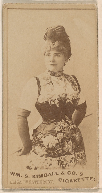 William S. Kimball & Company, Eliza Weathersby, from the Actresses series (N203) issued by Wm. S. Kimball & Co.