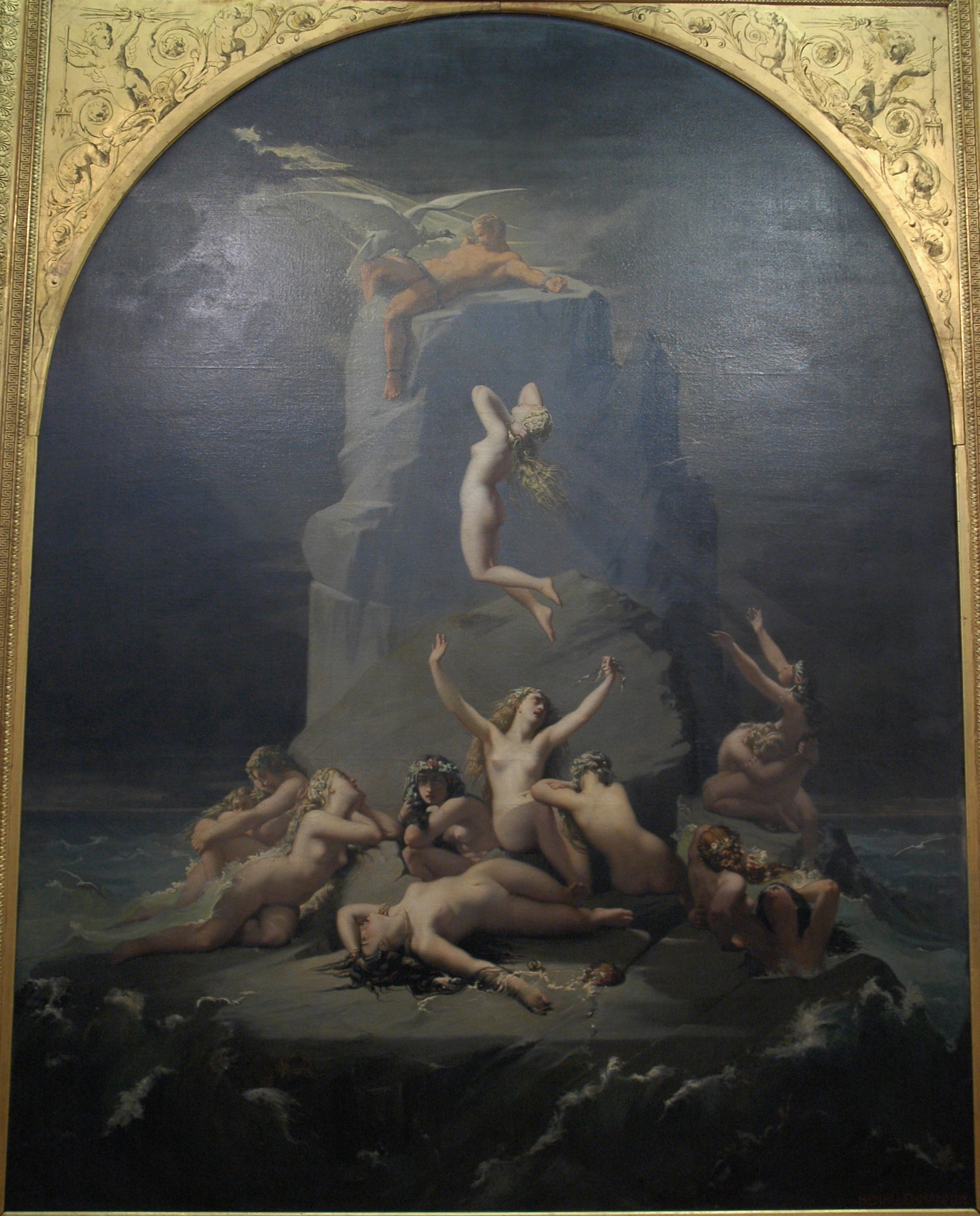 Henri Lehmann, Desolation of the Oceanids at the foot of the rock where Prometheus is chained
