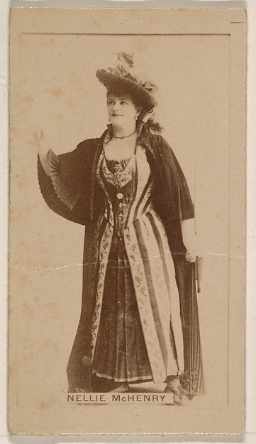 Kinney Brothers Tobacco Company, Nellie McHenry, from the Actresses series (N245) issued by Kinney Brothers to promote Sweet Caporal Cigarettes