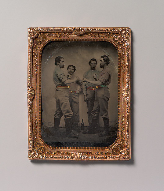 Unknown, [Four Pugilists with a Bottle at Their Feet]
