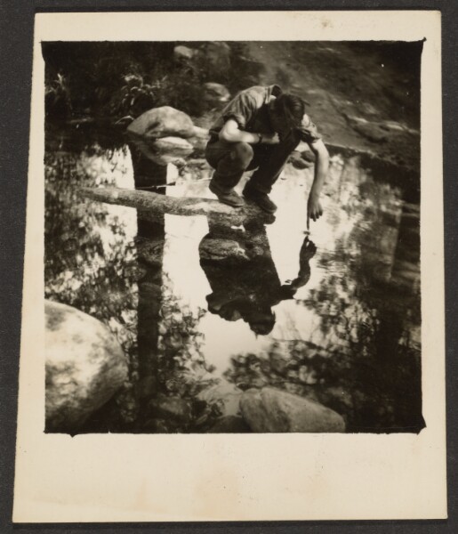 Louis Fleckenstein, [Man Reflected in Pond]