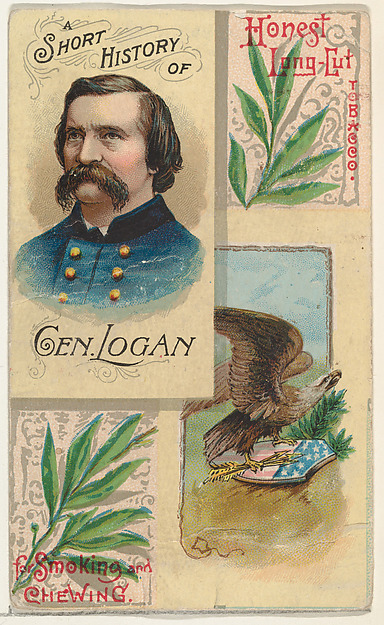 W. Duke, Sons & Co., A Short History: General John Logan, from the Histories of Generals series (N114) issued by W. Duke, Sons & Co. to promote Honest Long Cut Smoking and Chewing Tobacco