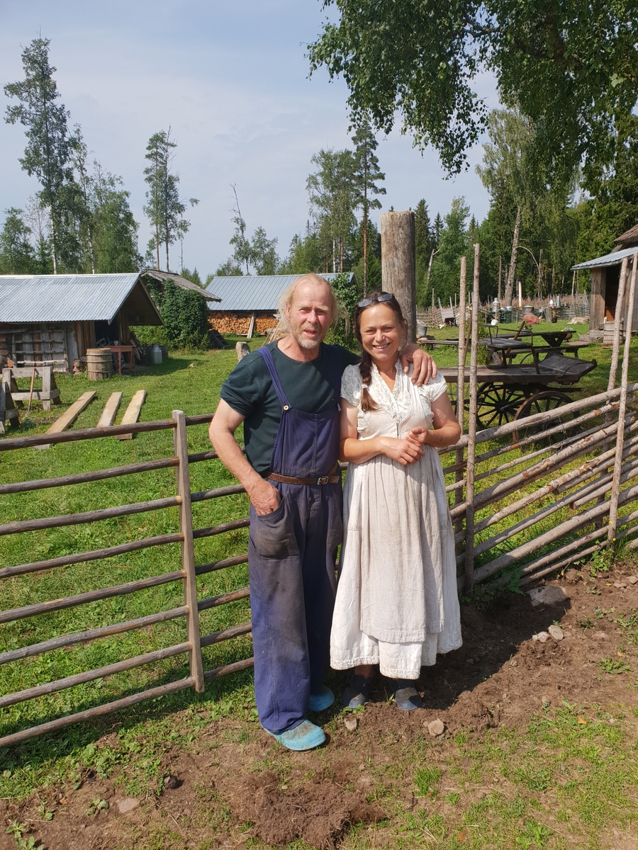 Jennie Tiderman-Österberg, Yvonne Smedberg och Ove Lindgren, fäbodbrukare, Kättboåsen, Venjan, Mora, 2018.